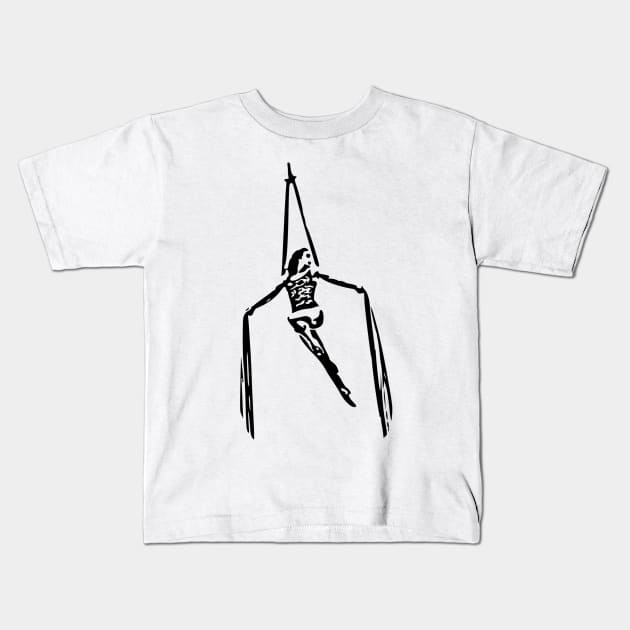 Aerialist Silks Tissu Iron Cross Kids T-Shirt by Libbygig